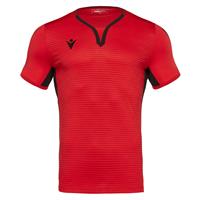 Canopus Shirt Shortsleeve RED/BLK L Elegant teknisk t-skjorte - Unisex